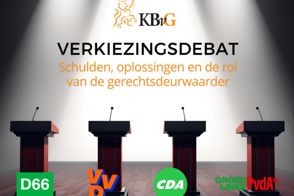 KBvG Verkiezingsdebat 2025 – Politiek in gesprek over schulden, bestaanszekerheid en de rechtsstaat