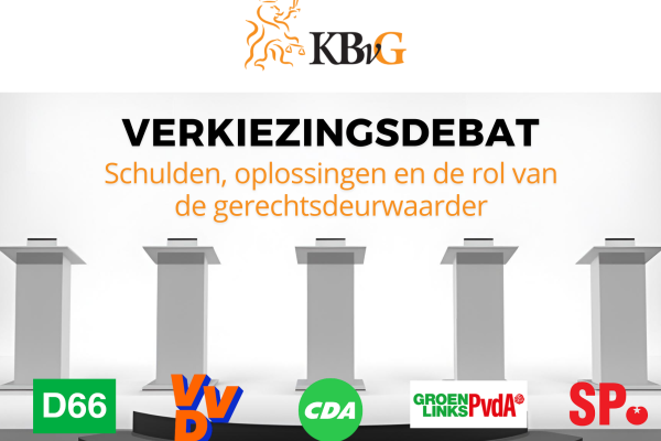 KBvG Verkiezingsdebat 2025 – Politiek in gesprek over schulden, bestaanszekerheid en de rechtsstaat