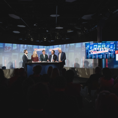 Haagsch College De Grote Uitslagenavond Vincent Rietbergen Marloes Lemsom Joost Vullings Xander van der Wulp Ron Fresen 27